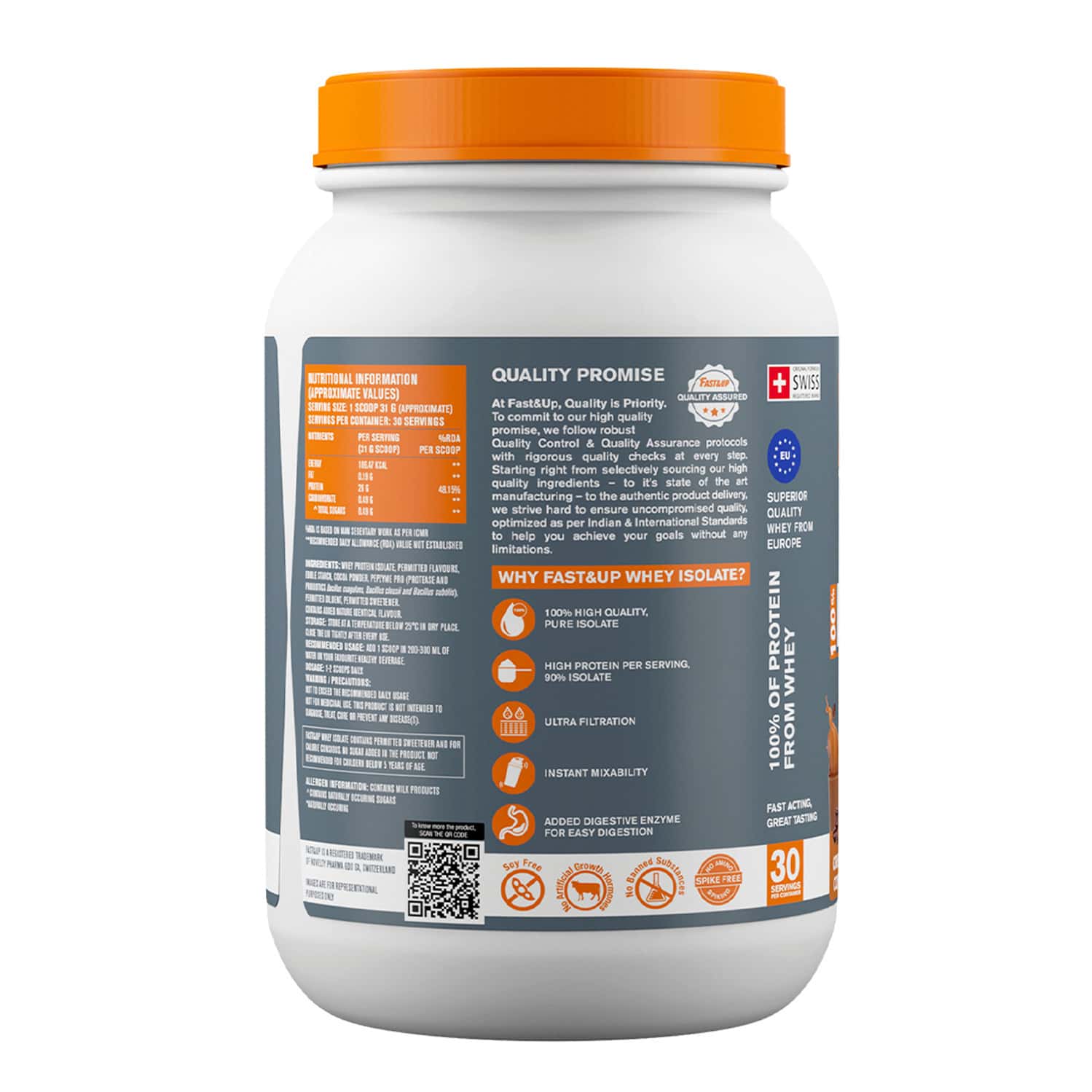 Pure Isolate Buy FAST&UP WHEY PROTEIN PURE ISOLATE, 930G - (CREAMY COFFEE FLAVOUR ...