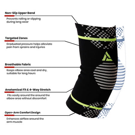 Actifit Elbow Support | Pain Relief & Compression | Xl Size | Multicolor | 1 Pack