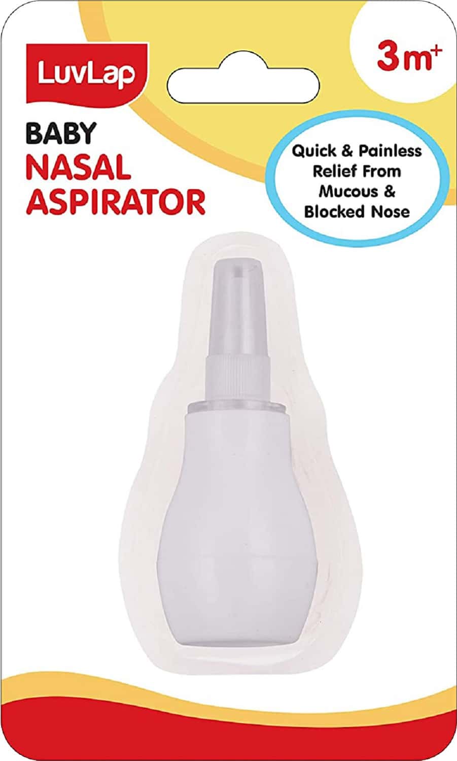 Luvlap Baby Nose Cleaner Nasal Aspirator Silicone Nozzle (White)