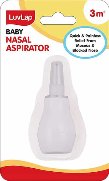Luvlap Baby Nose Cleaner Nasal Aspirator Silicone Nozzle (White)