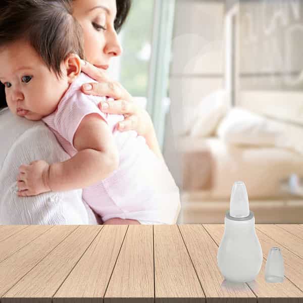 Luvlap Baby Nose Cleaner Nasal Aspirator Silicone Nozzle (White)