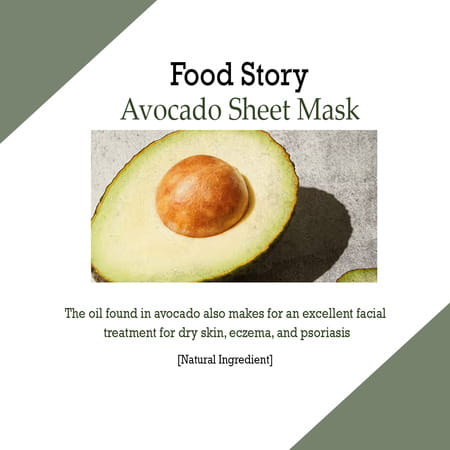 Orjena Natural Moisture Avocado Mask Sheet - Pack Of 3