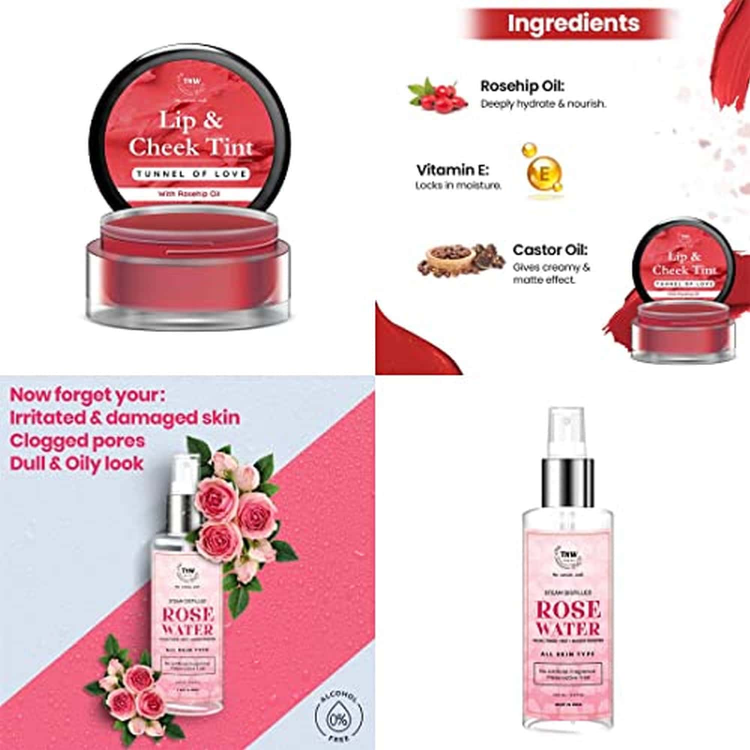 Buy THE NATURAL WASH LIP CARE COMBO WITH TUNNEL OF LOVE LIP & CHEEK