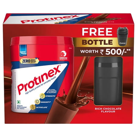 Protinex Rich Chocolate Flavour Powder With Free Bottle 325ml Jar 400 Gm