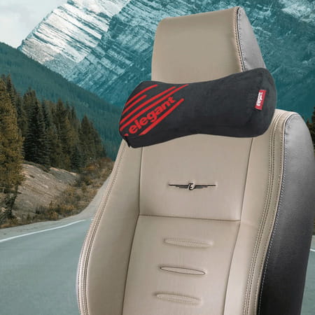 Elegant Cross Neck Support Pillow Black (Set Of 2)