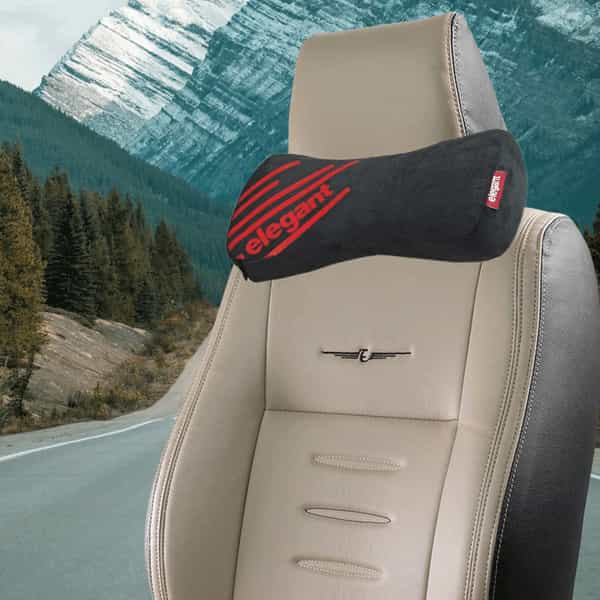 Elegant Cross Neck Support Pillow Black (Set Of 2)