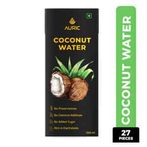 Auric Tender Coconut Water - No Added Sugar And Flavor -200ml Pack Of 27