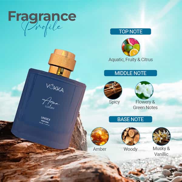 Vokka Thai Aqua & Aqua 2X100ml | Unisex Luxury Long Lasting Perfume For Men & Women