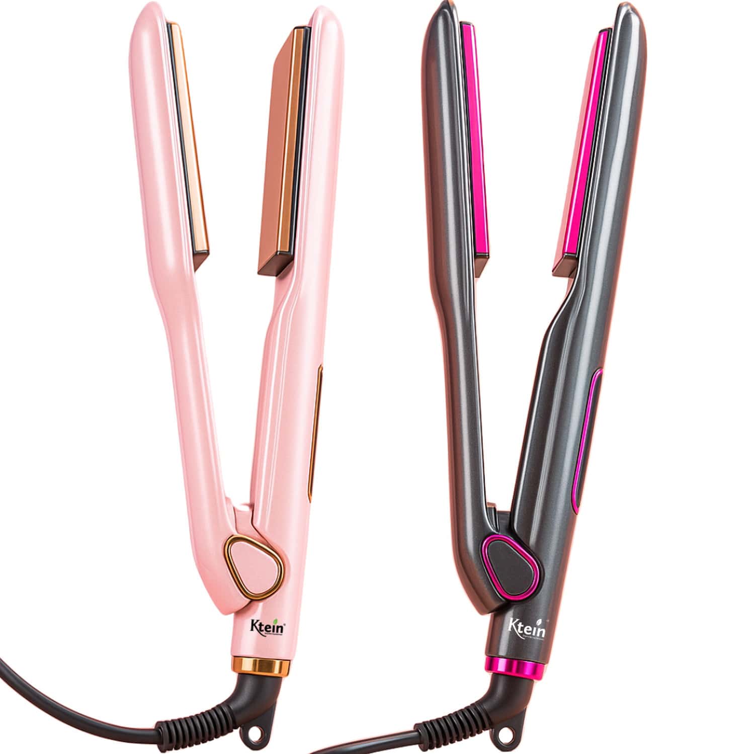 Ktein Hair Straightener - Wide Plate Flat Iron For Damp & Dry Hair With 4 Temperature - (1 Unit)