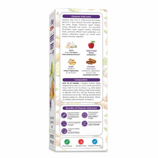 Baidyanath Asli Ayurved Cholesto Vital Juice 1L | Supports Healthy Cholesterol Levels