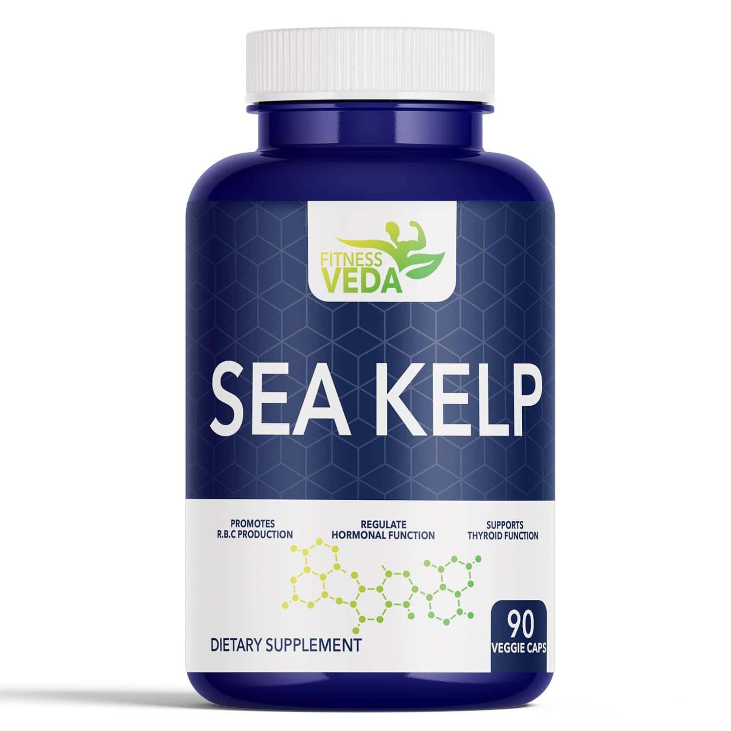 Fitness Veda Thyroid Supplement With Quick Action Sea Kelp Capsules | Thyroid Supplement