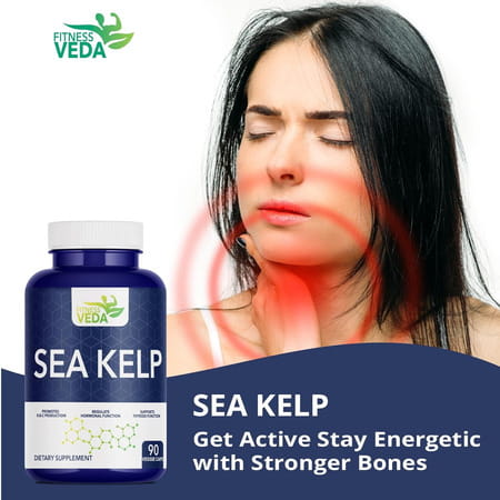 Fitness Veda Thyroid Supplement With Quick Action Sea Kelp Capsules | Thyroid Supplement