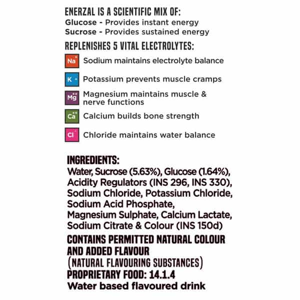 Enerzal Energy & Electrolyte Drink Apple Flavour Liquid 200Ml (Pack Of 3)
