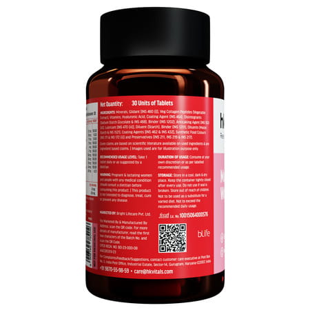 Hk Vitals Skin Radiance Collagen Powder (Orange | 100 G) | 30 Tablets (Combo Pack)