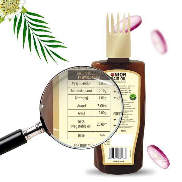 Vi-John Onion Shampoo Ayurvedic Aushadhi Strengthen For Follicles And Clarify Blocked Rots 300Ml