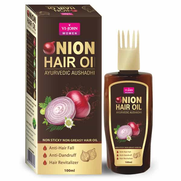 Vi-John Onion Shampoo Ayurvedic Aushadhi Strengthen For Follicles And Clarify Blocked Rots 300Ml