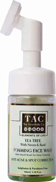Tac - The Ayurveda Co. Tea Tree Foaming Face Wash With Neem & Basil - 100Ml