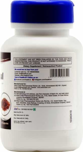 Healthvit Guggul Powder 250 Mg For Weight Management -60 Capsules