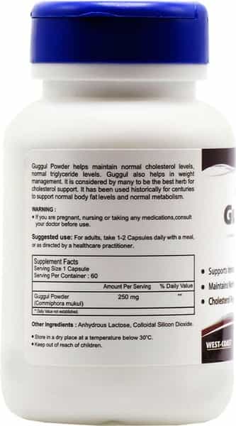 Healthvit Guggul Powder 250 Mg For Weight Management -60 Capsules
