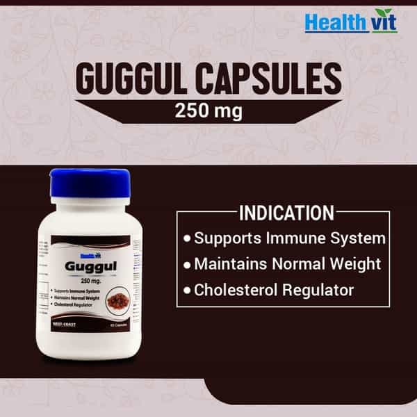 Healthvit Guggul Powder 250 Mg For Weight Management -60 Capsules