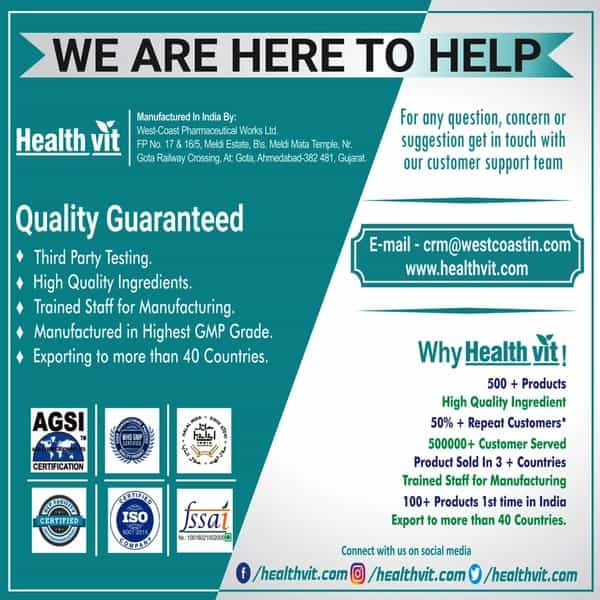 Healthvit Guggul Powder 250 Mg For Weight Management -60 Capsules