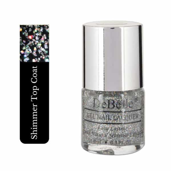 Debelle Gel Nail Polish Combo Set Of 3 Sparkling Dust[Glitter] | [Top Coat] 24 Ml (8 Ml Each)