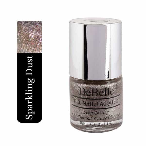 Debelle Gel Nail Polish Combo Set Of 3 Sparkling Dust[Glitter] | [Top Coat] 24 Ml (8 Ml Each)