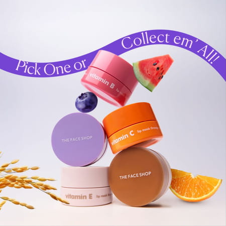 The Face Shop Vitamin A Lip Mask With Blueberry Extracts | Shea Butter For Soft Plump Lips - 14g