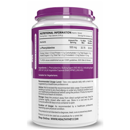 Healthyhey Nutrition L-Phenylalaline 60 Capsules