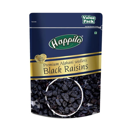 Happilo Premium Afghani Seedless Black Raisins 500g Value Pack