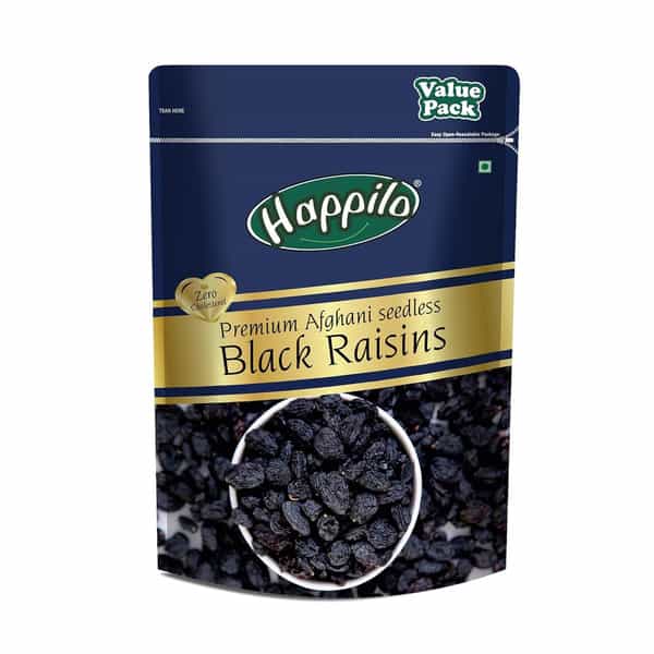 Happilo Premium Afghani Seedless Black Raisins 500G Value Pack