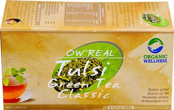 Organic Wellness Owreal Tulsi Green Classic Tea 25 Bag
