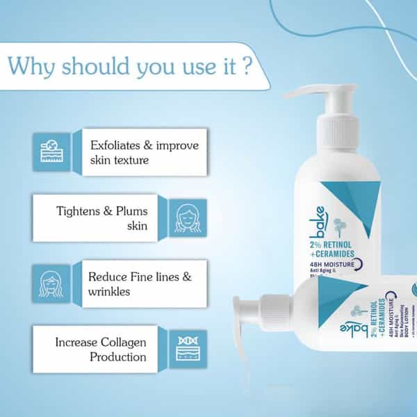 Bake 2% Retinol + Ceramide Body Lotion For Firm | Smooth Skin (200Ml)