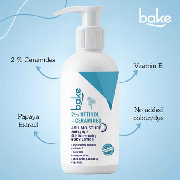 Bake 2% Retinol + Ceramide Body Lotion For Firm | Smooth Skin (200Ml)