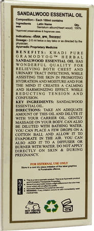 Khadi Pure Herbal Sandalwood Essential Oil 15 Ml