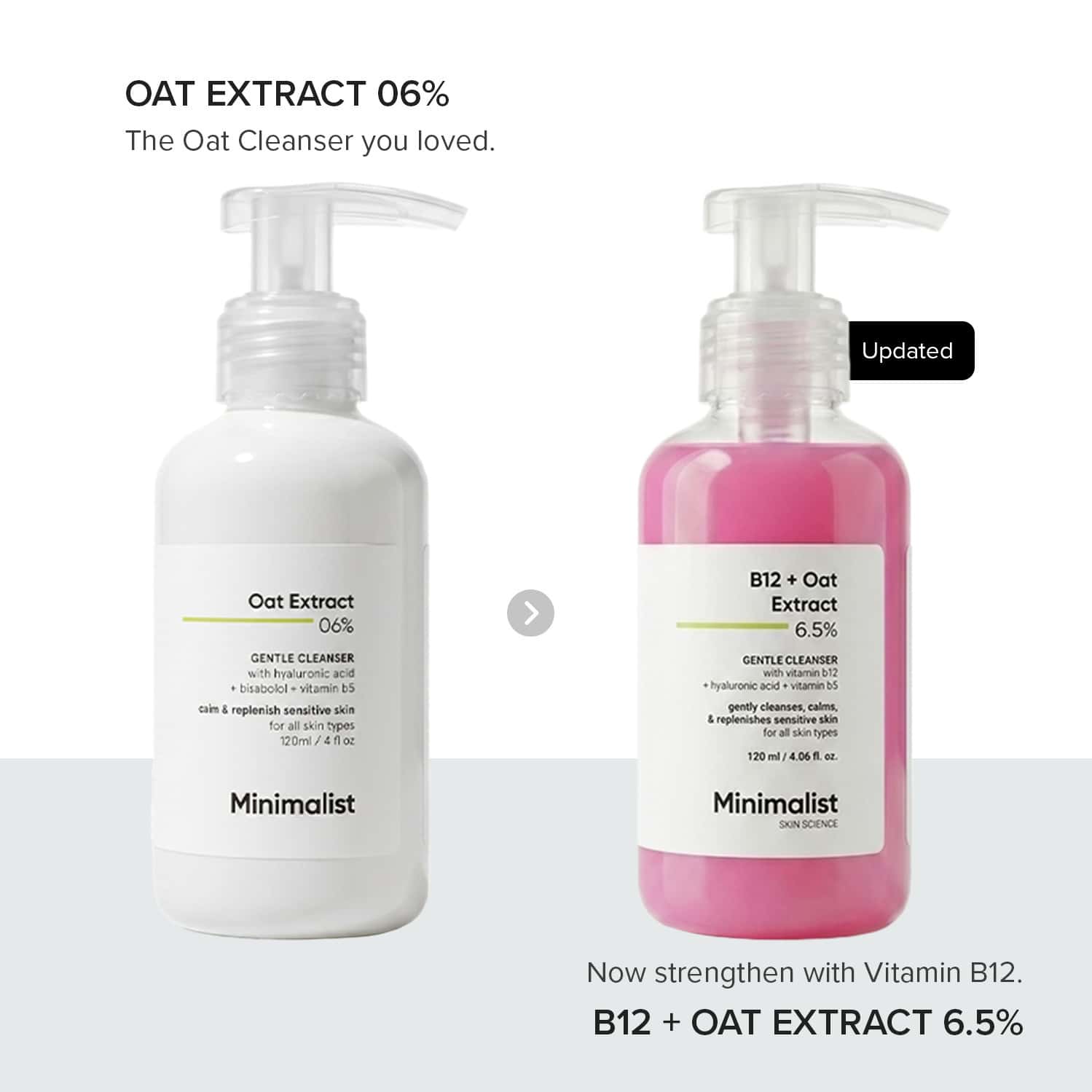 Minimalist B12 + Oat Extract 6.5% Cleanser 120ml