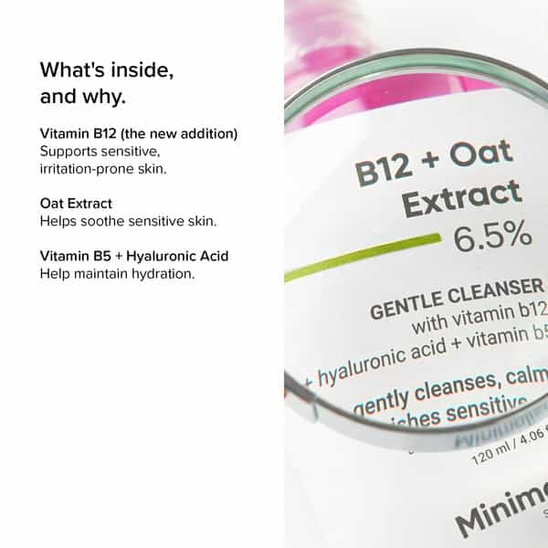 Minimalist B12 + Oat Extract 6.5% Cleanser 120Ml