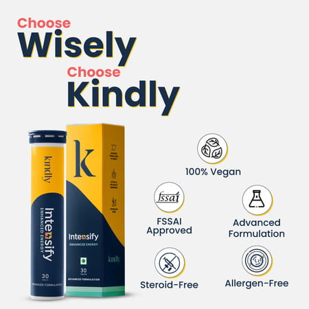 Kindly Health Intensify L-Carnitine Tablets | Improves Performance Health | 30 Tablets | Pack Of 2