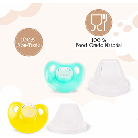 Meemee Orthodontic Baby Pacifier (Yellow_green) Soother (Yellow | Green)