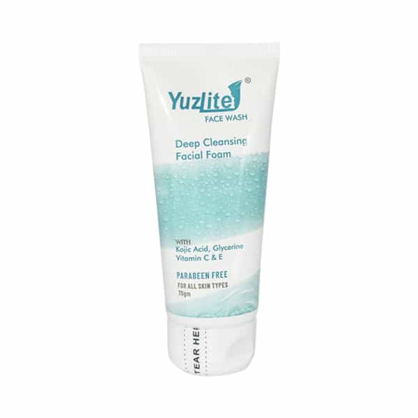 Yuzlite Deep Cleansing Facial Foam | Paraben Free | For All Skin Types | Face Wash | 70 Gm