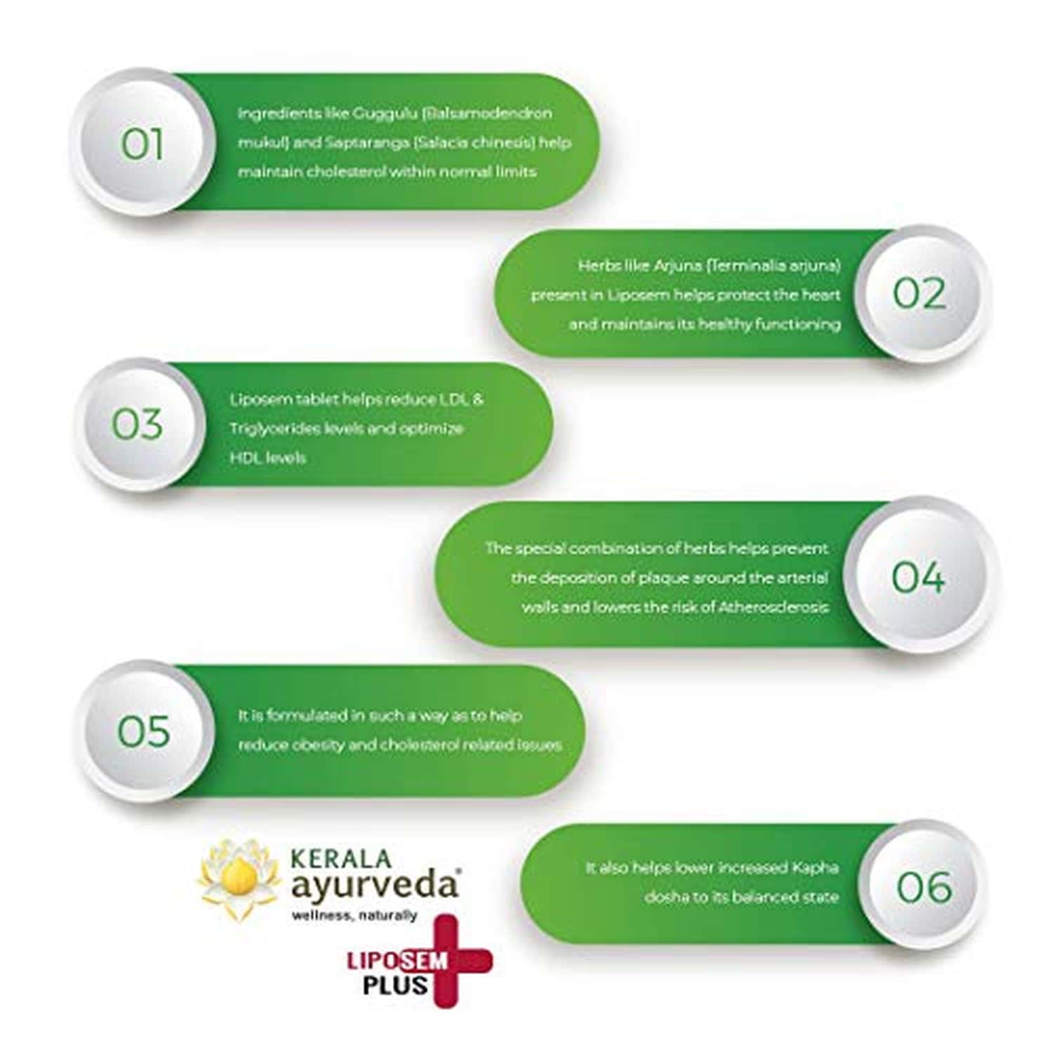 Buy KERALA AYURVEDA LIPOSEM PLUS TABLET 100 COUNT Online & Get Upto