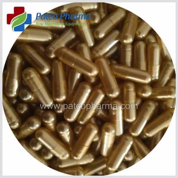 Patco Pharma - Size 0 Golden Empty Gelatin Pill Capsule/Halal Certified | Diy Powder Filling.