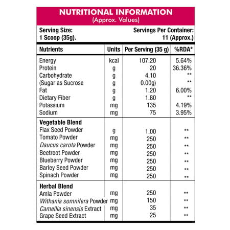 Musclexp Plant Protein - Natural Protein Powder With Pea Protein Vegetable Blend 400g (Sugar Free)