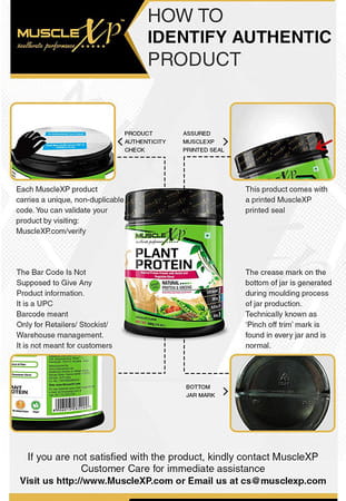 Musclexp Plant Protein - Natural Protein Powder With Pea Protein Vegetable Blend 400g (Sugar Free)