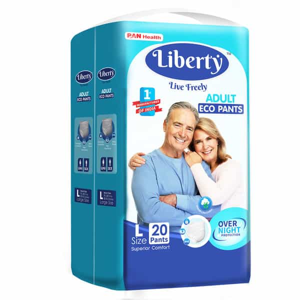 Liberty Eco Adult Diaper Pants Large (L) 20 Count Waist Size 30-55 Inch Unisex Pack Of 1