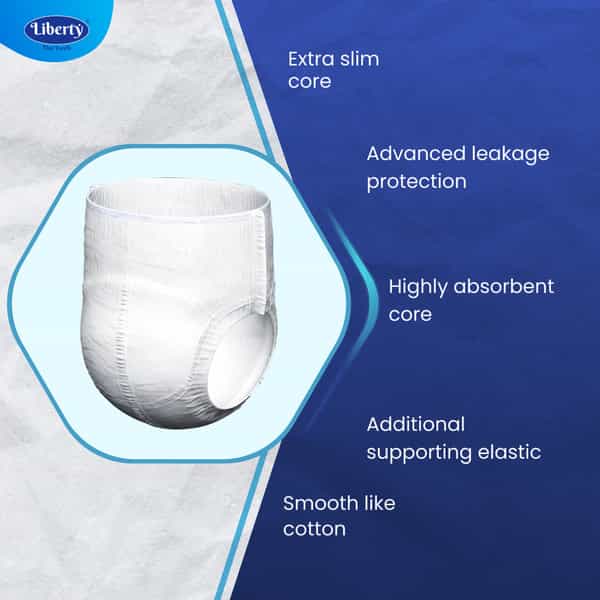 Liberty Eco Adult Diaper Pants Large (L) 20 Count Waist Size 30-55 Inch Unisex Pack Of 1
