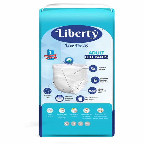 Liberty Eco Adult Diaper Pants Large (L) 20 Count Waist Size 30-55 Inch Unisex Pack Of 1
