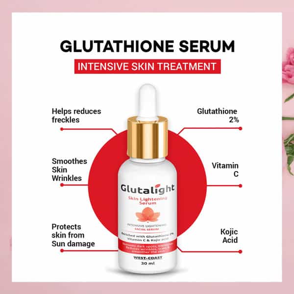 Glutalight Glutathione Skin Lightening/Brightening Combo Pack (Soap + Serum + Cream)