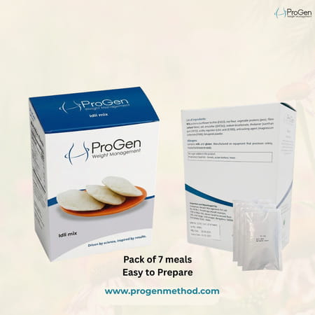 Progen Idli Mix | 15 G Of High Biological Value Protein Per Meal | Pack Of 7 | 105 Gm