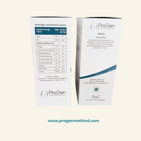 Progen Idli Mix | 15 G Of High Biological Value Protein Per Meal | Pack Of 7 | 105 Gm